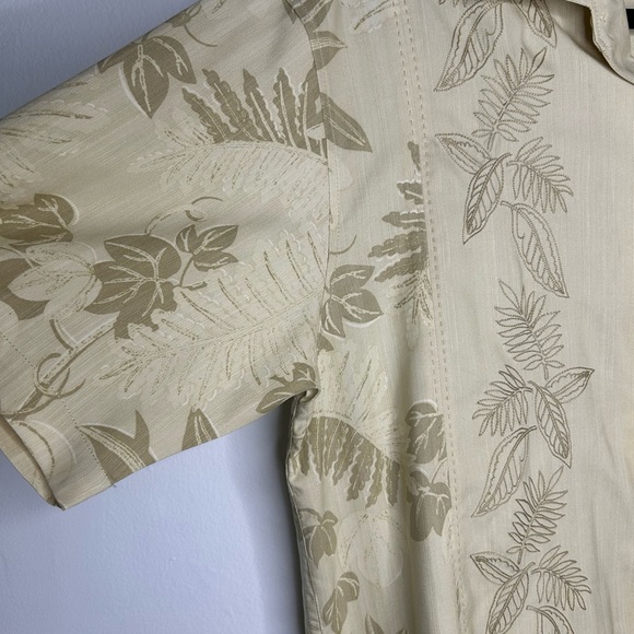 Tommy Bahama Shirt Men's Yellow 100% Silk Floral Button Up Short Sleeve - Picture 3 of 5
